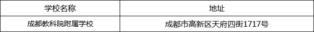 成都市成都教科院附屬學校地址在哪里？