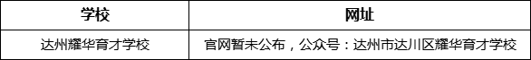 達州市達州耀華育才學(xué)校網(wǎng)址是什么？