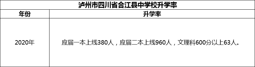 2024年瀘州市四川省合江縣中學校升學率怎么樣？